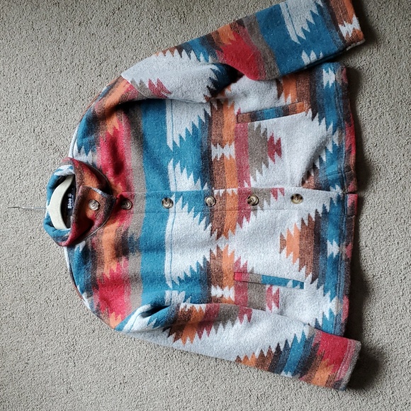 Blue B Women's Pendleton Wool Blend Western Cawl Neck Spring Jacket Coat Size S - Picture 5 of 13